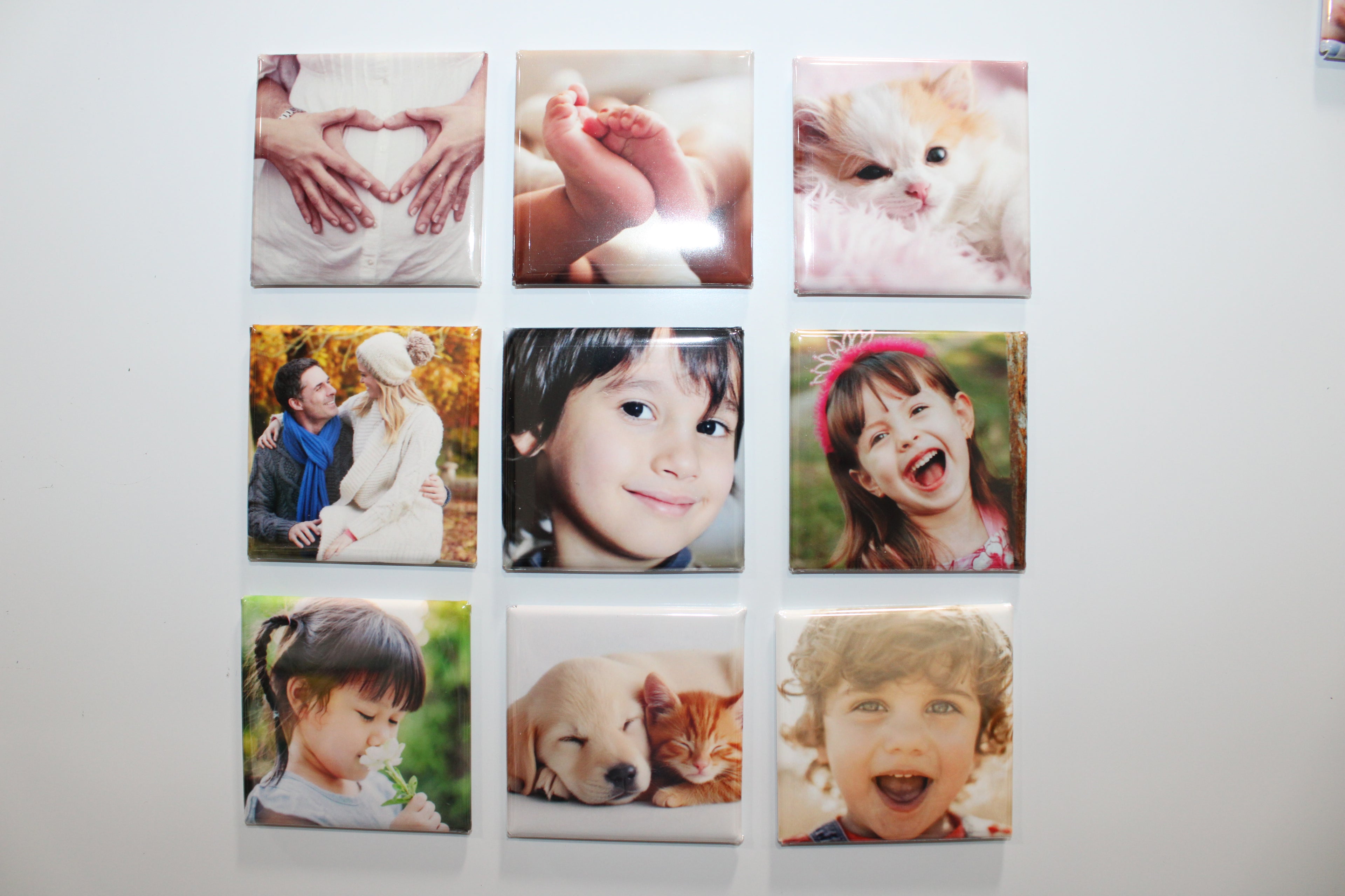 9 Custom Photo Magnets 2x2" | Holiday Gift | Custom Fridge Magnets | Birthday Gift | Save the Date | Couples | Promote Business