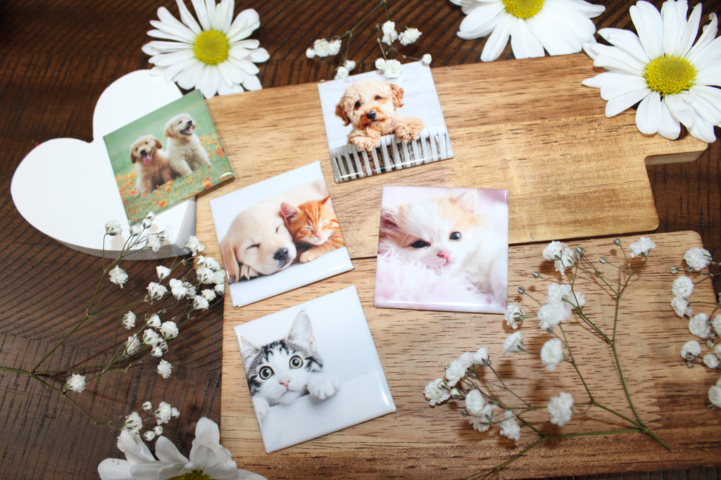 9 Custom Photo Magnets 2x2" | Holiday Gift | Custom Fridge Magnets | Birthday Gift | Save the Date | Couples | Promote Business