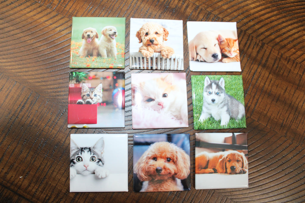 9 Custom Photo Magnets 2x2" | Holiday Gift | Custom Fridge Magnets | Birthday Gift | Save the Date | Couples | Promote Business